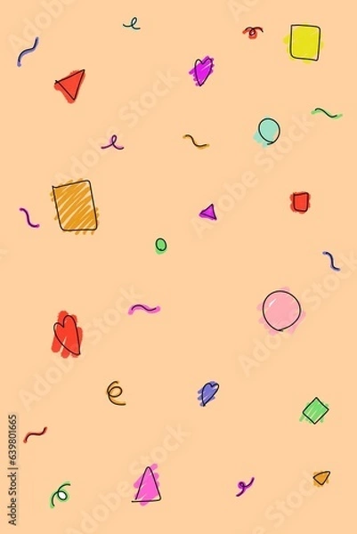 Fototapeta seamless pattern with colorful 