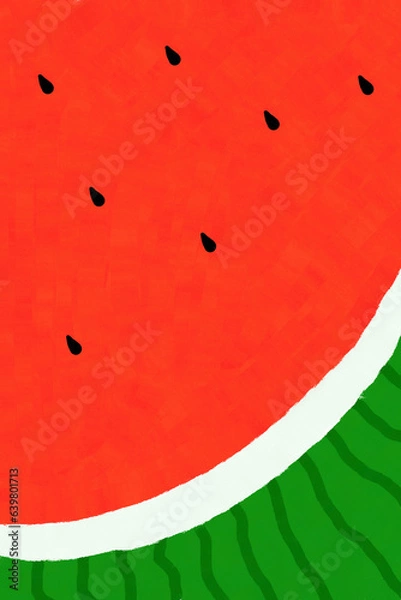 Fototapeta watermelon on white background