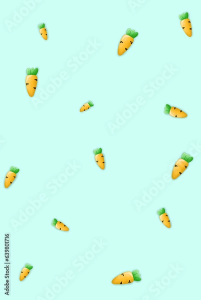 Fototapeta seamless pattern with carrot 