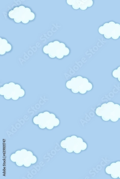 Fototapeta seamless background with clouds