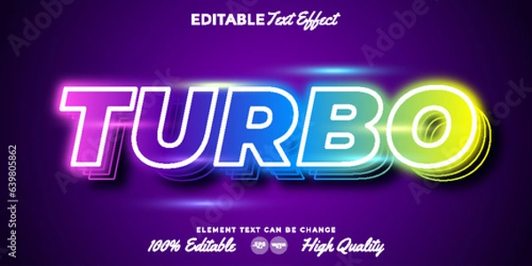 Obraz Turbo Text Effect