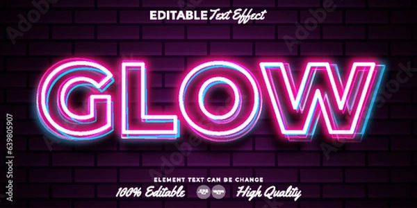 Obraz Glow Text Effect