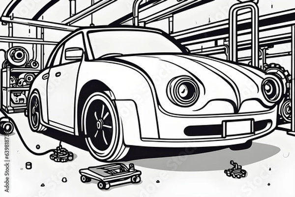 Obraz ﻿making a car. Generative AI﻿