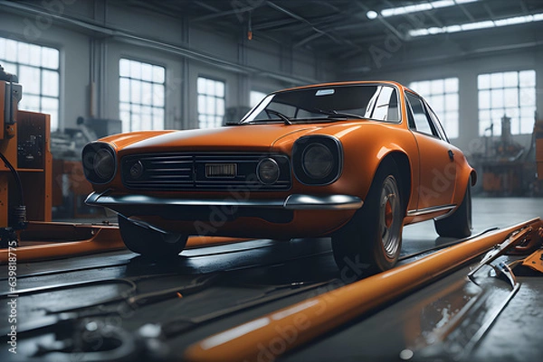 Obraz ﻿making a car. Generative AI﻿