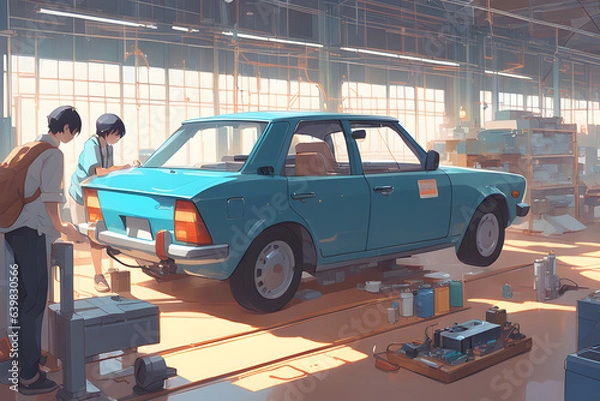 Obraz ﻿rechargeable battery, storage battery, secondary cell. Generative AI﻿