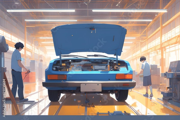 Obraz ﻿rechargeable battery, storage battery, secondary cell. Generative AI﻿