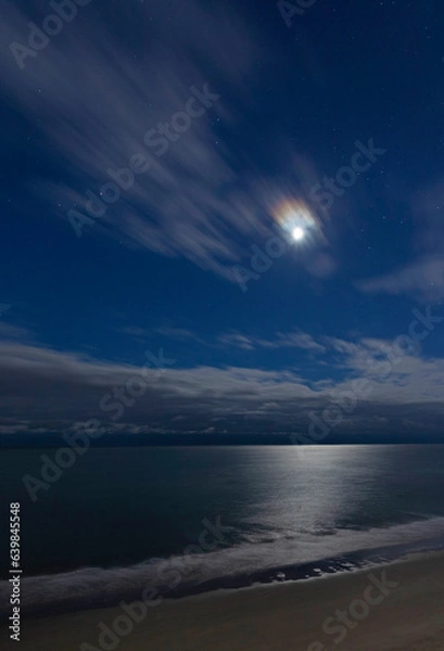 Obraz Starry moonrise at Myrtle Beach