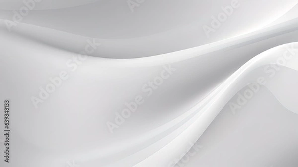 Fototapeta Abstract wave geometric white and gray color background illustration.