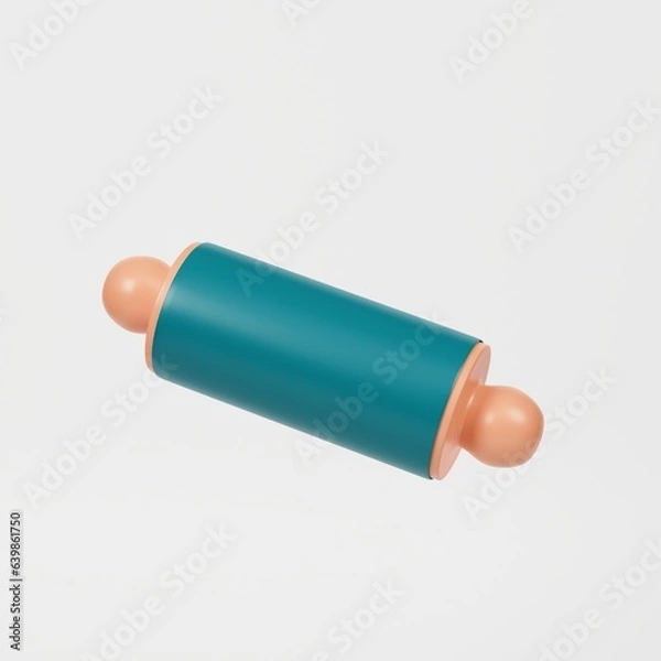 Fototapeta 3D rendering rolling pin icon