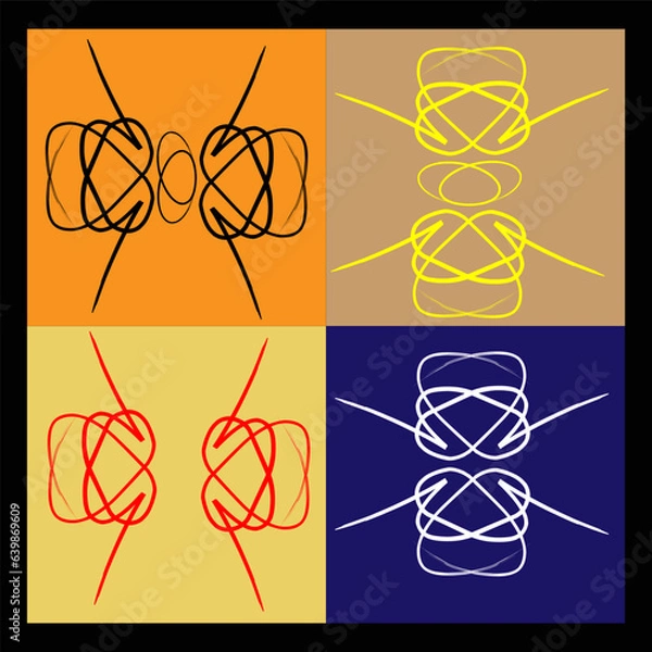 Obraz abstract concept of various characters with a bright background behind can be used for social media idea
