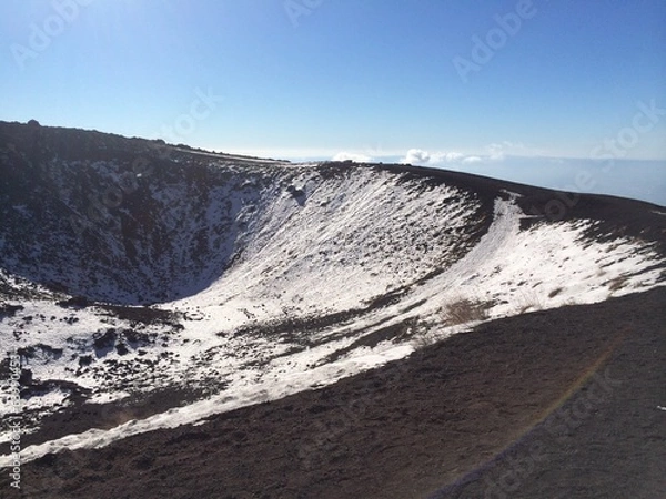 Fototapeta cratere vulcano etna