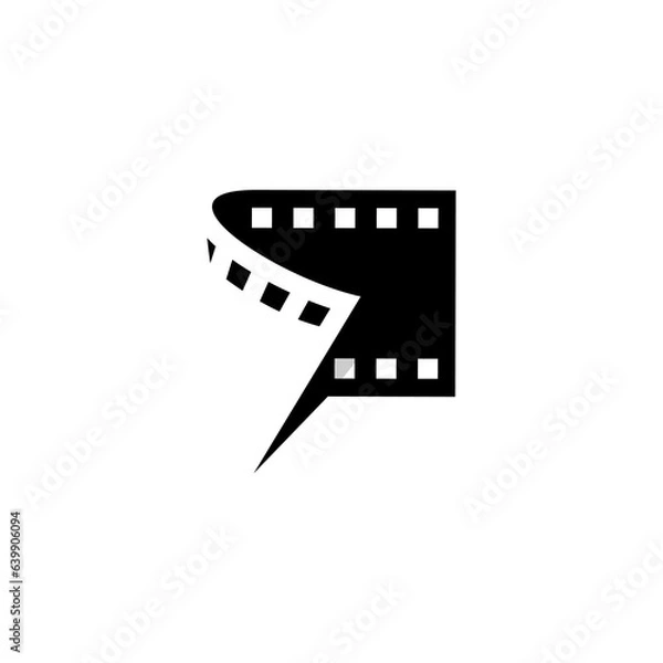 Fototapeta Reel film vector on white background