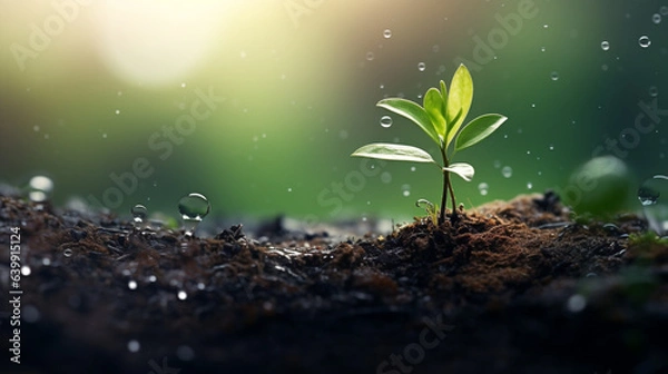 Obraz 新芽 緑 環境 SDGs