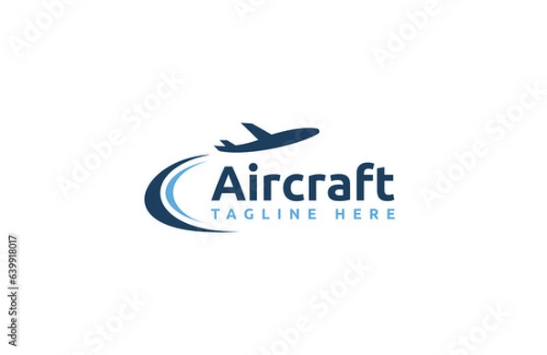 Fototapeta Airplane icon vector illustration design logo template flat vector
