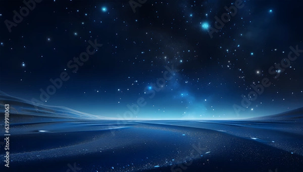Fototapeta a blue space with dust particles background ai generative