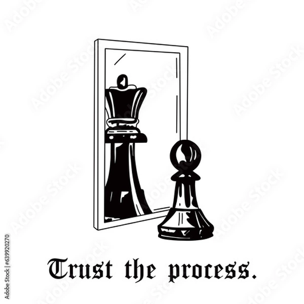 Fototapeta TRUST THE PROCESS GROWTH MOTIVATION GRAPHIC COOL MODERN AMBIENT AESTHETIC MINIMAL PNG 