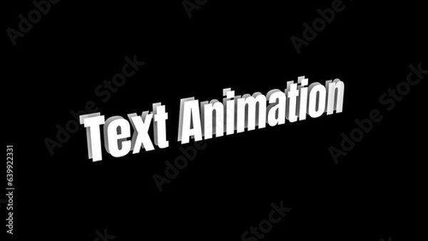 Obraz 3D Text Animations