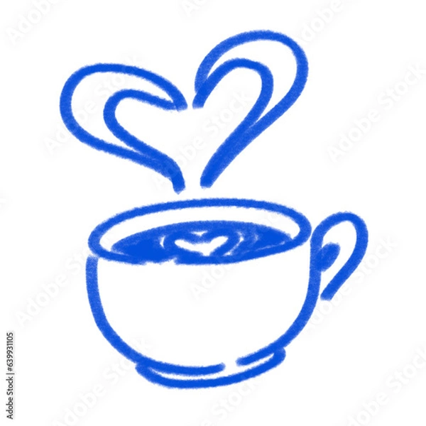 Obraz coffee cute pen doodle handdrawn notebook