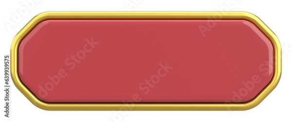 Fototapeta 3D button. Empty button. 3D illustration.