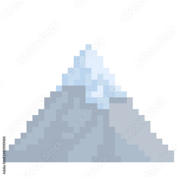 Fototapeta pixel ice mountain