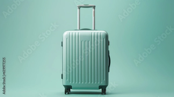 Obraz Luxyry roller suitcase on plain subtle background