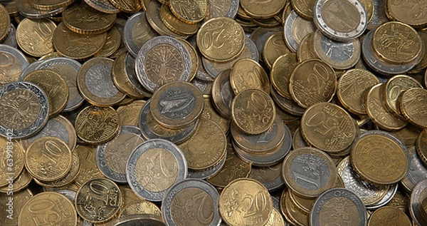 Fototapeta Euro Coins Falling