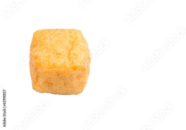 Obraz Bean curd tofu over white background
