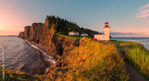 Obraz Cape D'or Lighthouse at sunset