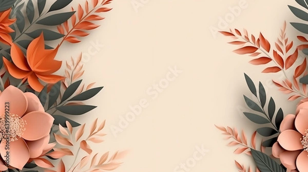 Obraz autum background flowers Generative AI