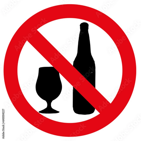 Obraz no alcohol sign