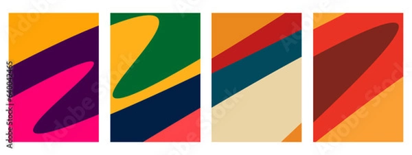 Fototapeta Creative concept set of abstract colorful background for hispanic heritage month theme. Vector illustration