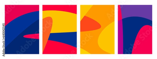Fototapeta Set of abstract background for hispanic heritage month theme. Vector illustration