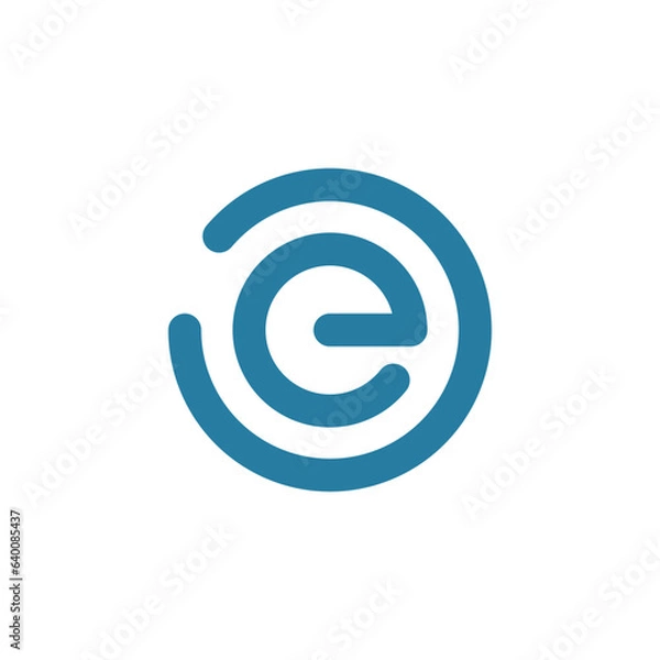 Fototapeta Monogram design vector logo. Monogram initial letter mark E logo design. Monogram design vector logo. Monogram initial letter mark E logo design simple E monogram