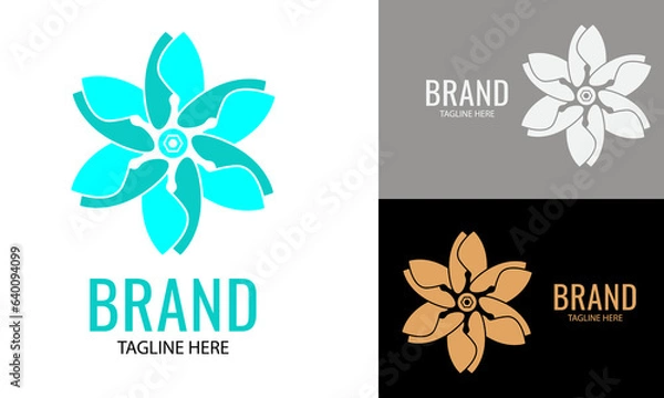 Obraz Abstract circular shape formed from papercutting flowwer collorful