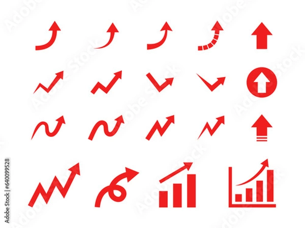 Obraz 上昇の矢印セット