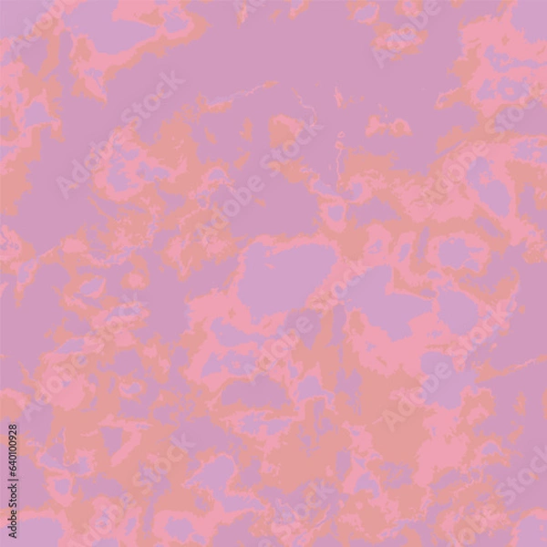 Fototapeta Vector Tie Dye Seamless. Lilac Abstract Texture. Space Dye Texture. Seamless Hand Drawn Artistic Print. Batik Brush. Coral  Dirty Art Design. Watercolor Design. Trendy Summer Ethnic Texture.
