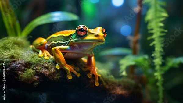 Obraz Colorful Frog in a Rainforest