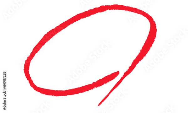 Fototapeta 手描き赤丸　採点　テスト