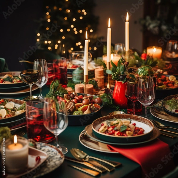 Obraz Christmas Table Dressing