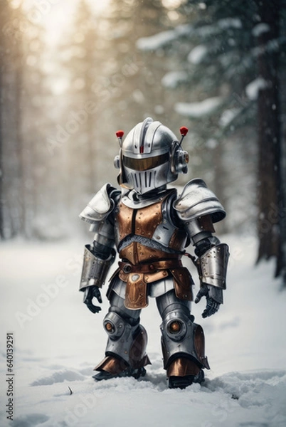 Obraz robot in knight armour