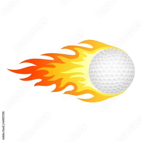 Obraz Flaming golf ball