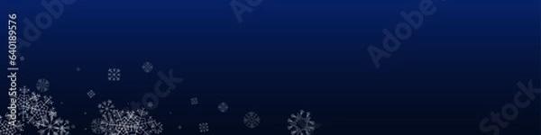Fototapeta White Snow Vector Blue Panoramic Background.