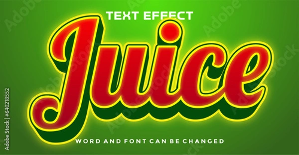 Fototapeta Juice editable text effect