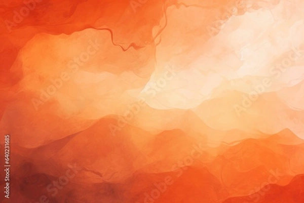 Fototapeta an orange and yellow sky with fluffy clouds