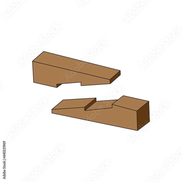Obraz wood connection joints icon