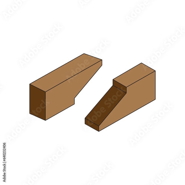 Obraz wood connection joints icon