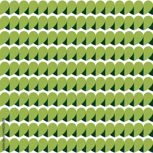 Fototapeta Seamless pattern with geometric motifs in three colors