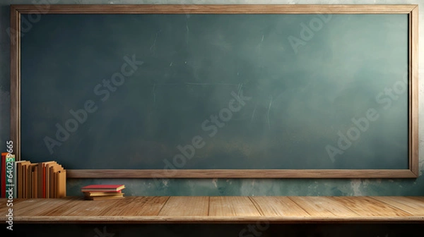 Obraz Blank  blackboard in a classroom