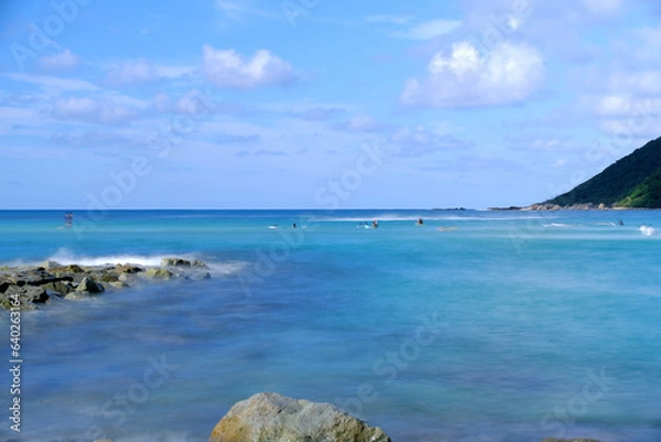 Obraz ２０２３年夏　京都府京丹後市網野町　八丁浜　青い海と空