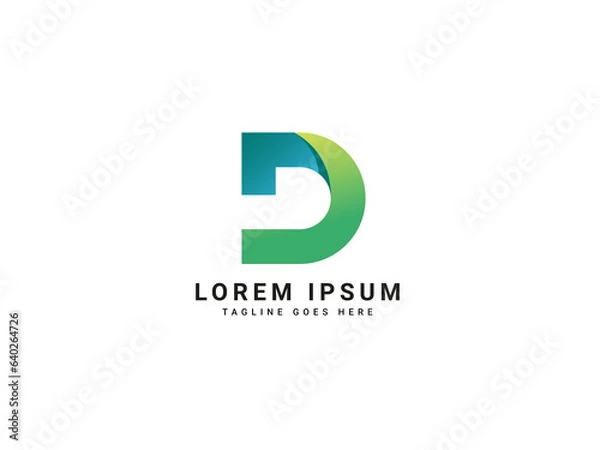 Obraz d modern letter logo